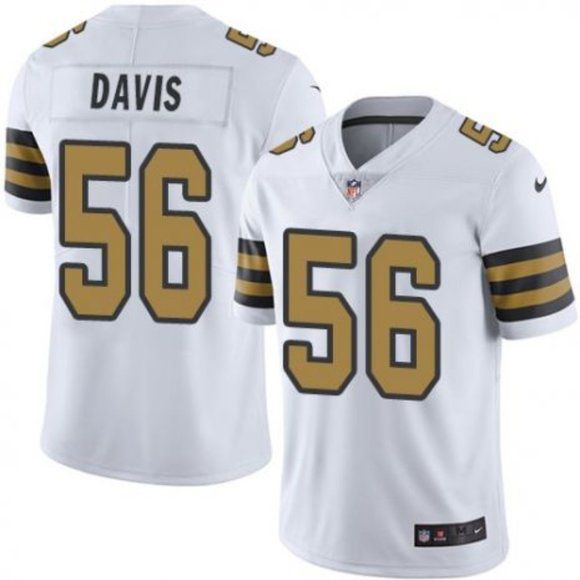 Men New Orleans Saints #56 Demario Davis Nike White Color Rush Limited NFL Jersey